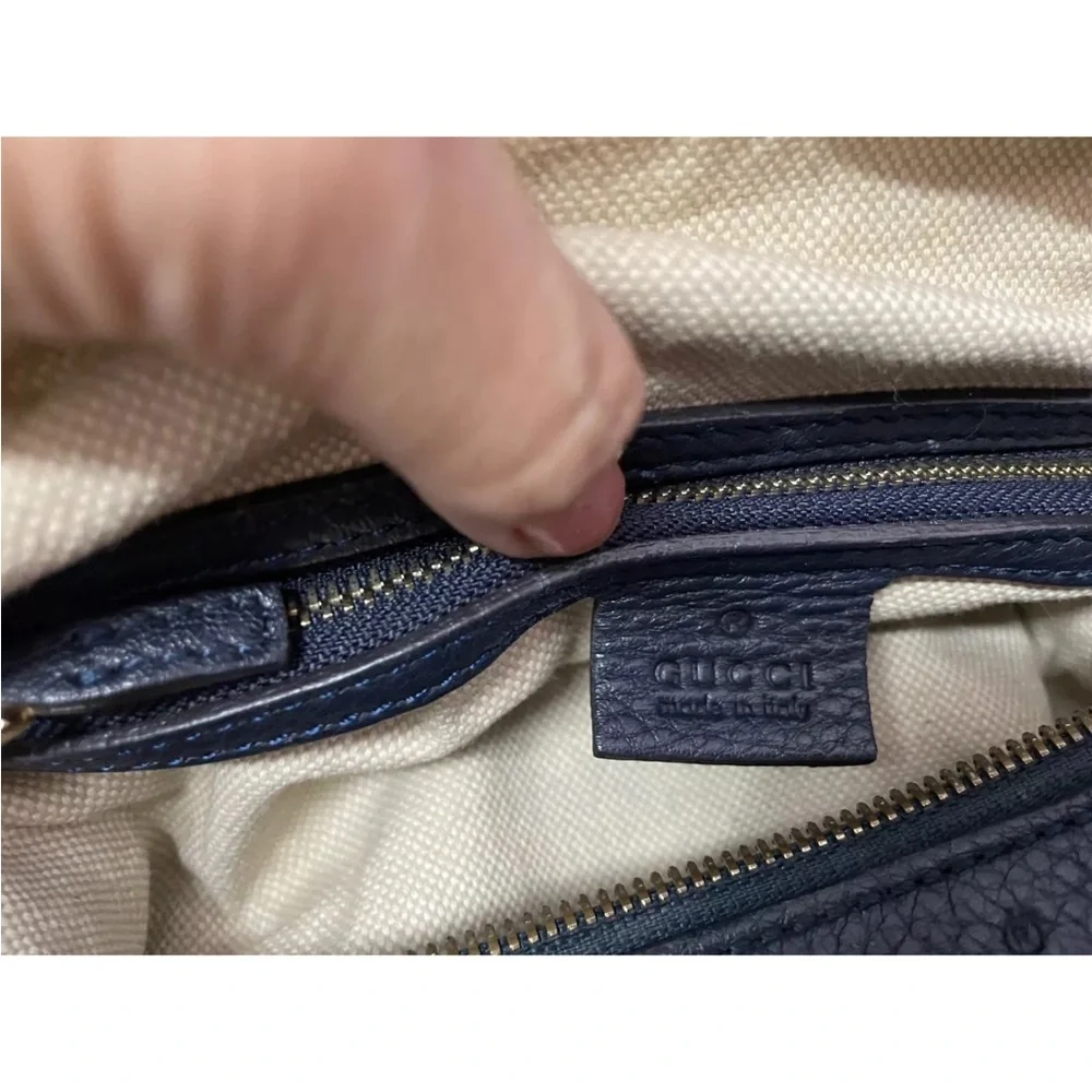 GUCCI Web Boston Striped Bag Leather - Picture 11 of 13